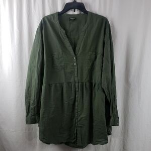 Torrid 5 Olive Green Babydoll Tunic